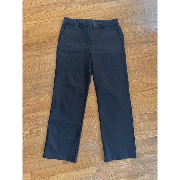 Joie Women's Dress Pants Size 12 Black Nylon Blend Mid Rise Straight Leg Career - Picture 1 of 6